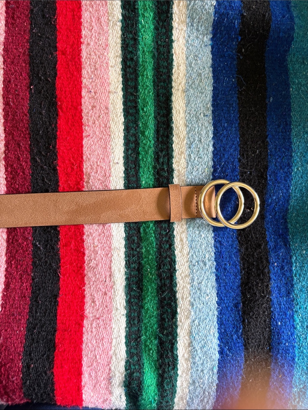 H&M Classic Tan Double-Ring Women's Belt in Tan - Picture 6 of 6